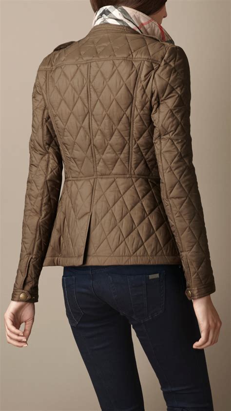 burberry diamond quilted fitted jacket.